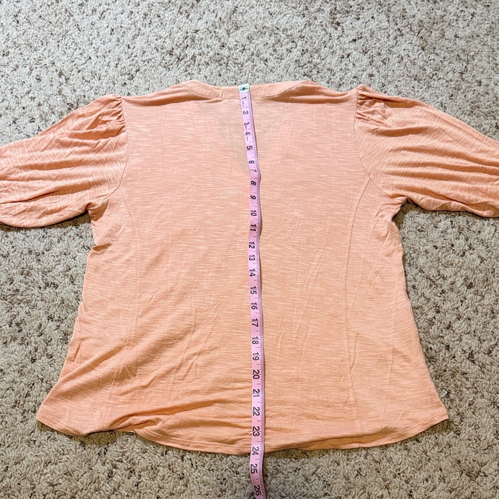 Democracy Coral Button-Up Blouse - Picture 5 of 7